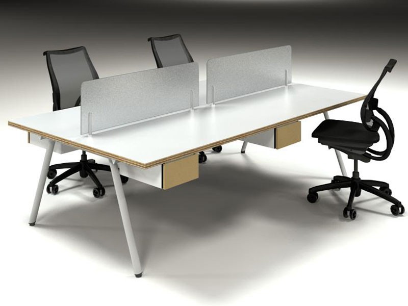 A-frame 4-way cluster desks